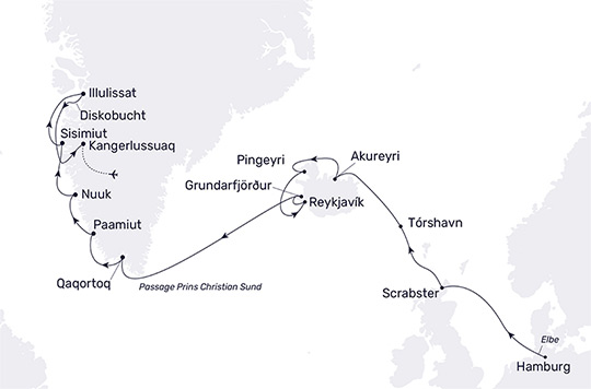 Heiße Quellen und Ewiges Eis - Tour 1 - Routenkarte